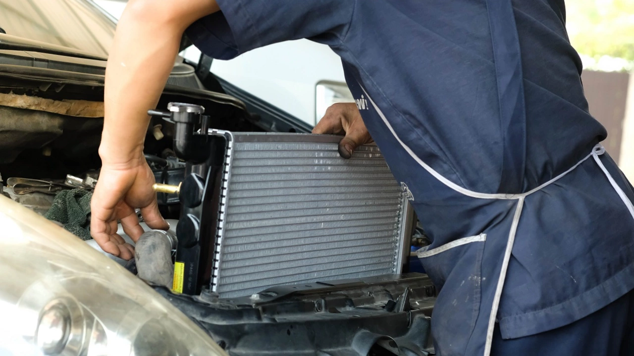 What are the implications of an object in a car radiator?